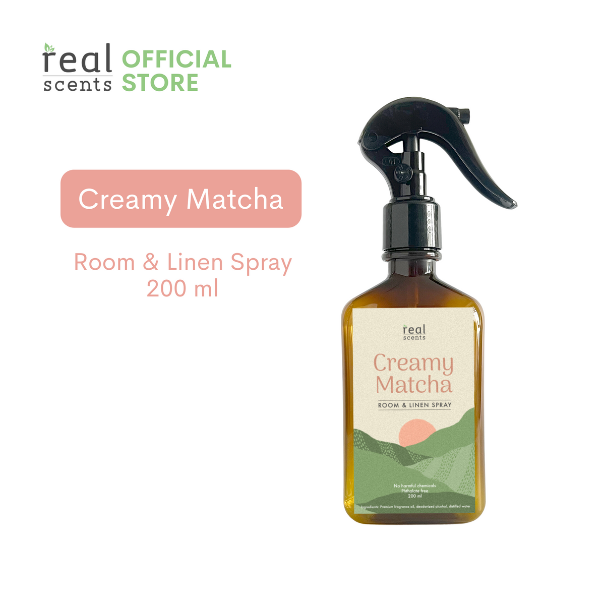 Creamy Matcha Room and Linen Spray 200ml – Real Scents